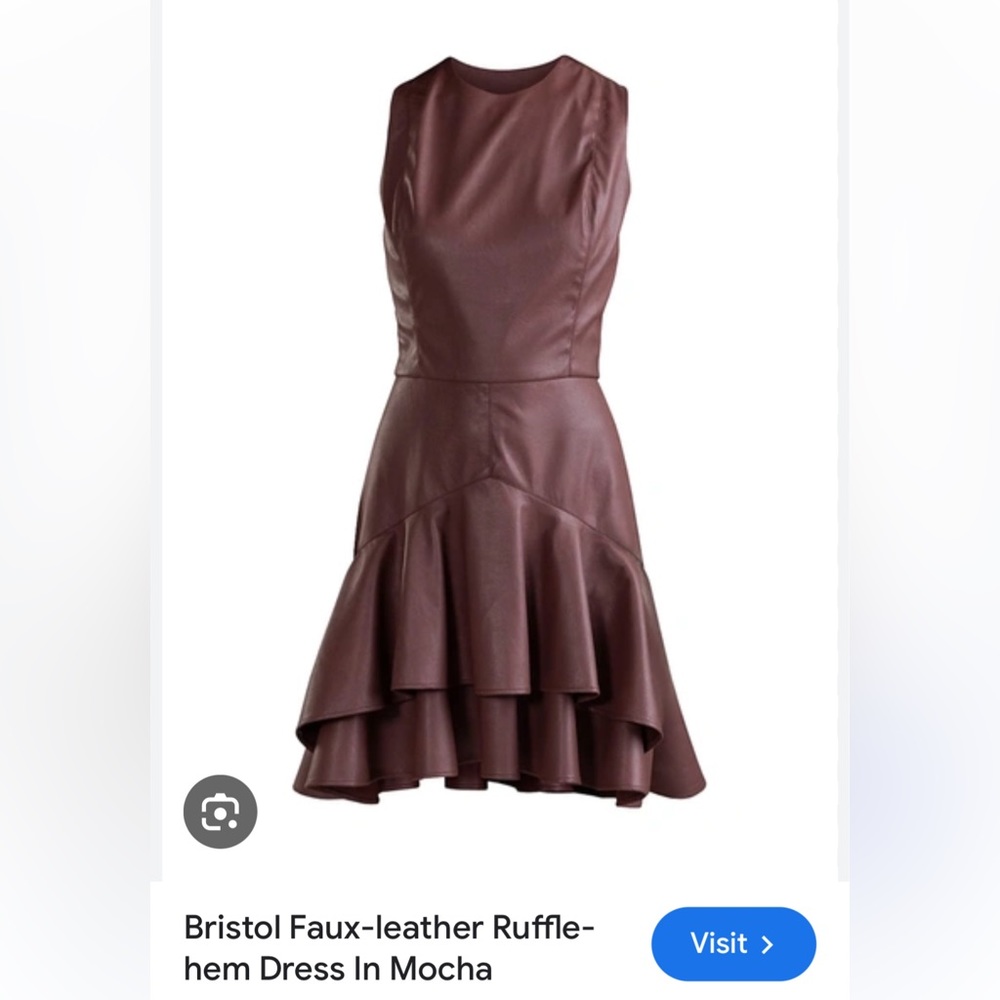 Shoshanna Bristol faux leather dress